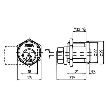 Замок для шкафчика ASSA 8450 - фото 1