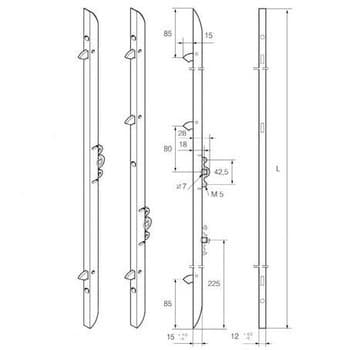Шпингалет оконный ABLOY mod. 374 1600/12