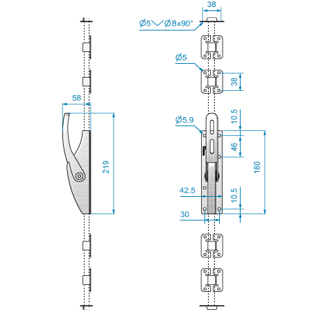 ROCA 400 шпингалет