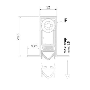 Автоматический порог Comaglio BASIC 512 830mm