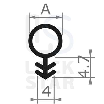 Уплотнитель оконный OT-KUMI mod.104 A6 TPE
